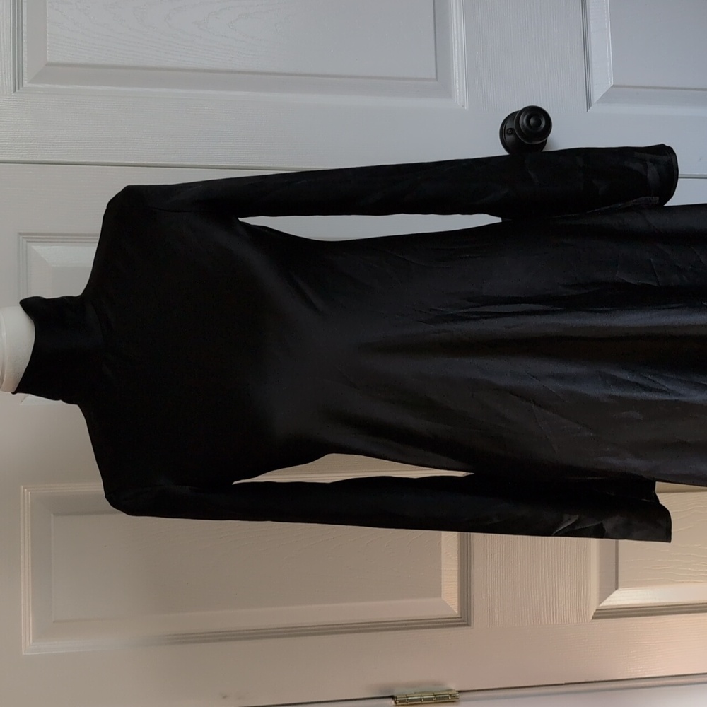 Elegant Black Long Sleeve High Neck Evening Dress NWT - Picture 3 of 10